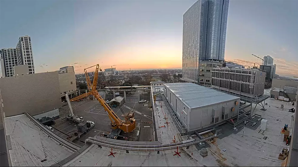 Austin Energy Construction Site at Sunset