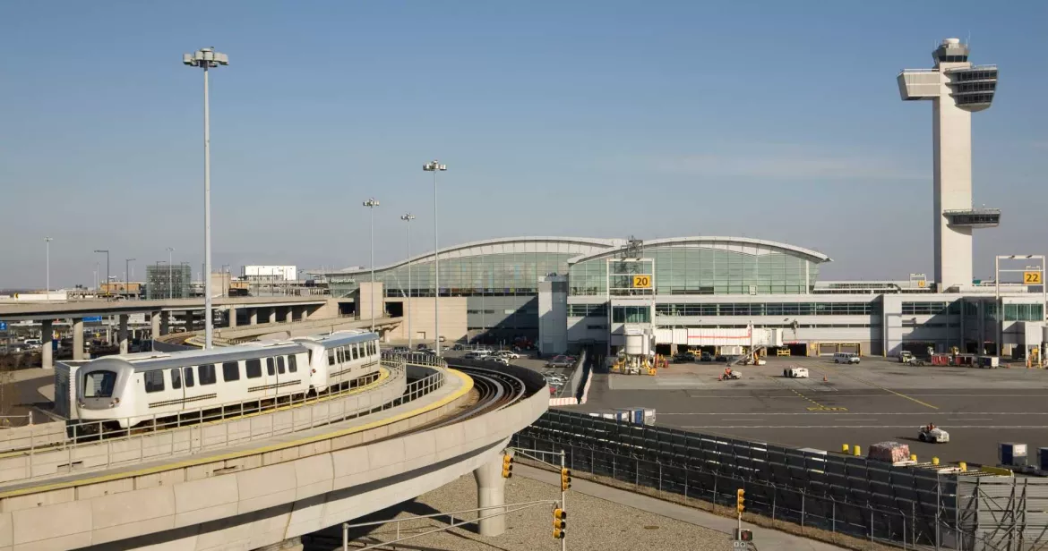 Outside of JFK Airport representing Unity's project