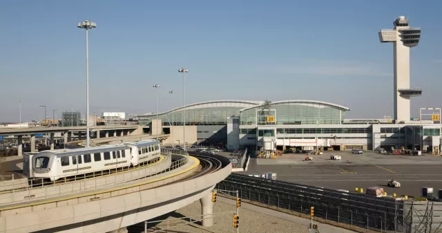 Outside of JFK Airport representing Unity's project